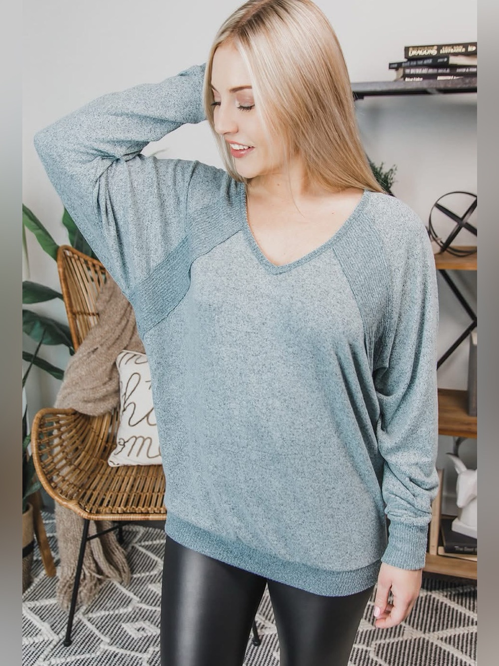 Sweet Moments Sweater (NWT) Mint Melange, Size XS *very oversized